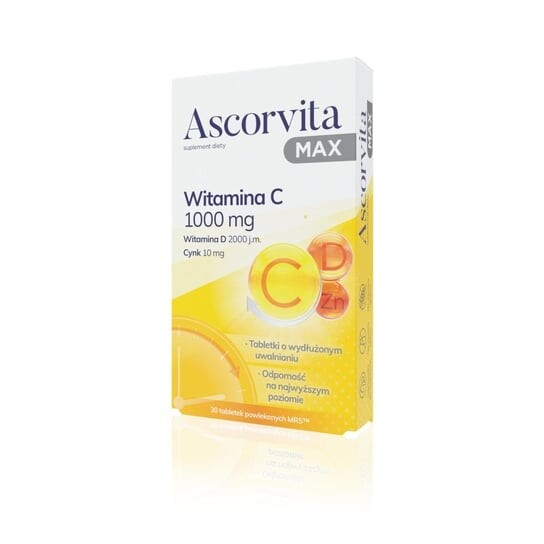 

Natur Produkt Ascorvita Max, Добавка , 30 таблеток