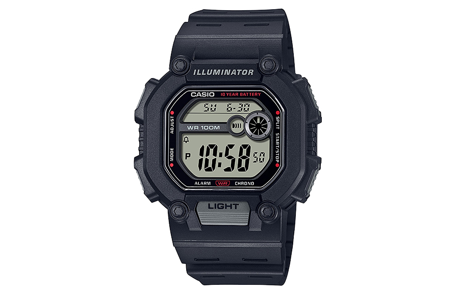 

CASIO Мужские молодежные часы серого цвета 51,9 мм W-737H-1A