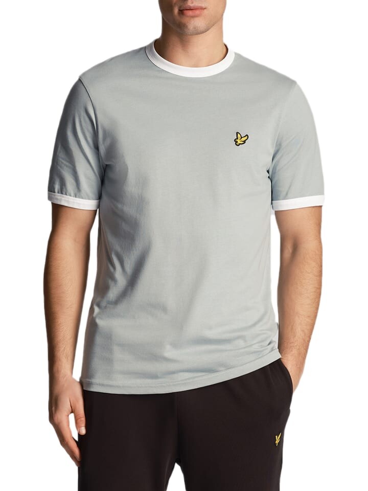 

Футболка Lyle & Scott T-Shirt, цвет Pastellblau/Weiß