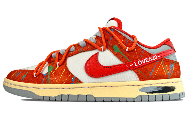 

Кроссовки Nike Dunk Skateboarding Shoes Unisex Low-top Orange/White, оранжевый/красный