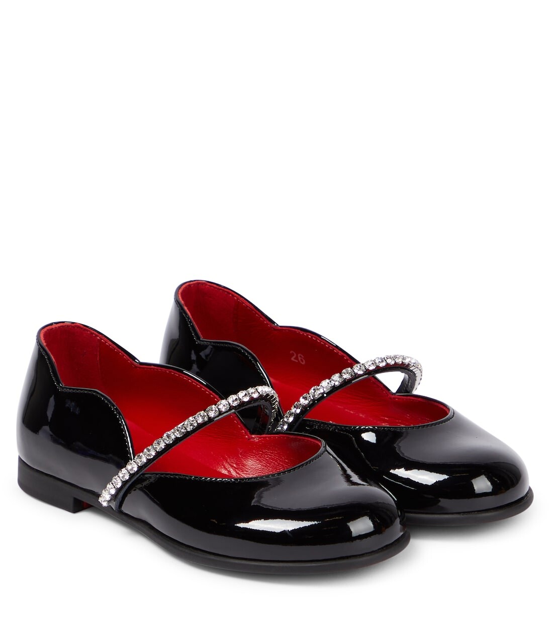 

Украшенные лакированные балетки Christian Louboutin, черный