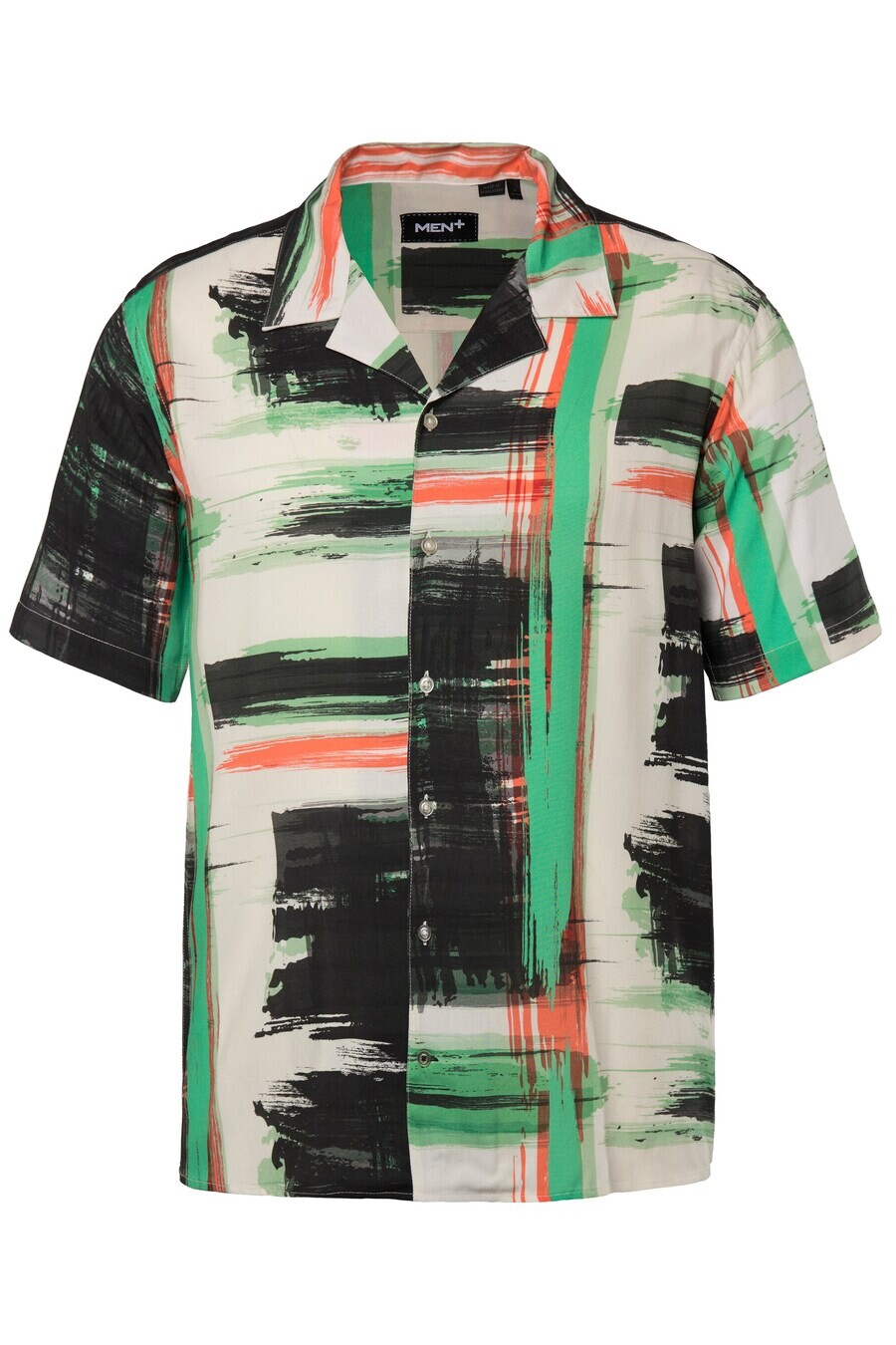 

Повседневная рубашка Men Plus Regular fit Button Up Shirt, черный