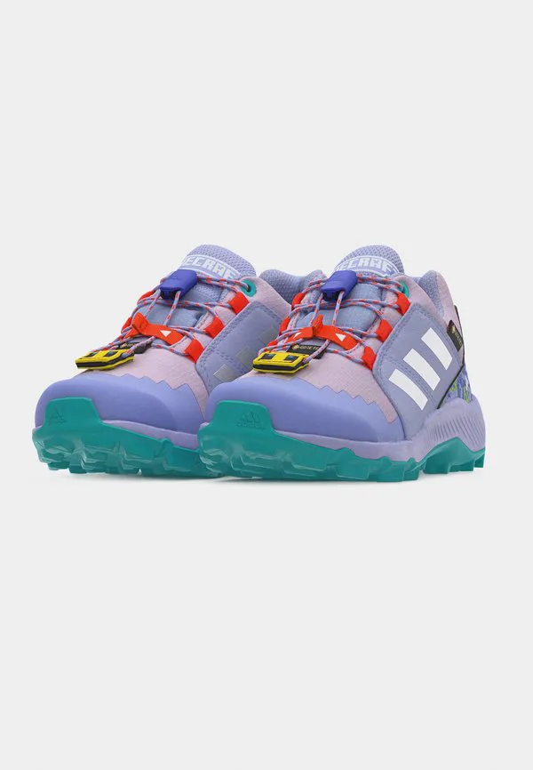 Gtx minecraft унисекс походные ботинки Adidas Terrex, Ice Lavender/Matte Silver-Coloured/Semi Impact Orange — фото 3