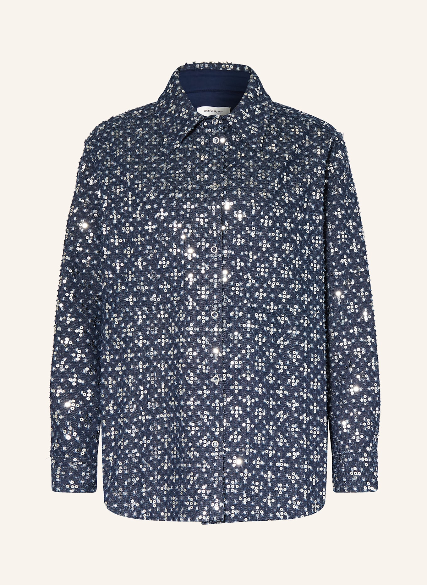 

Джинсовая куртка с пайетками Ottod'Ame, синий