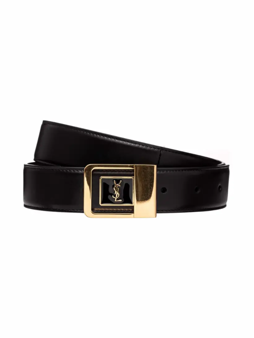 

Кожаный ремень LA 66 Saint Laurent, черный