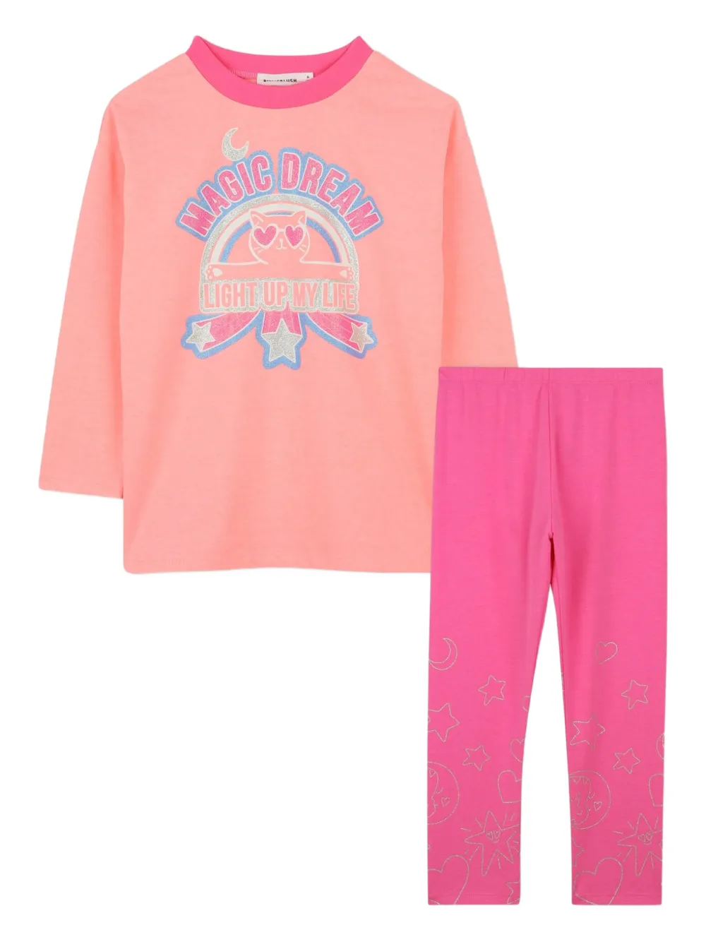 

Пижама с длинными рукавами и графичным принтом Billieblush, розовый