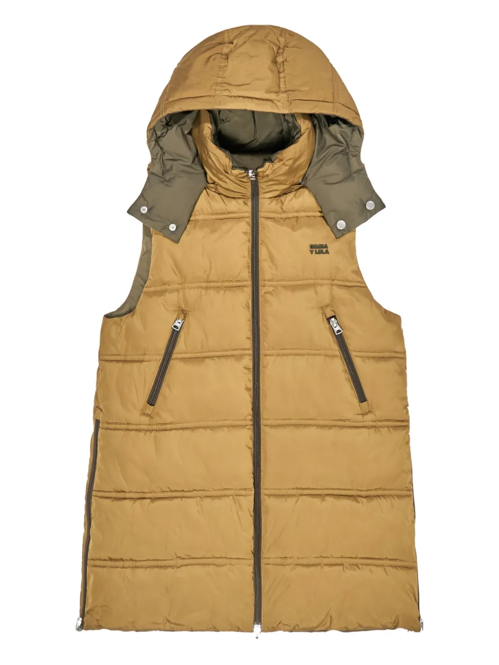 

Жилет на молнии с капюшоном Bimba Y Lola, зеленый