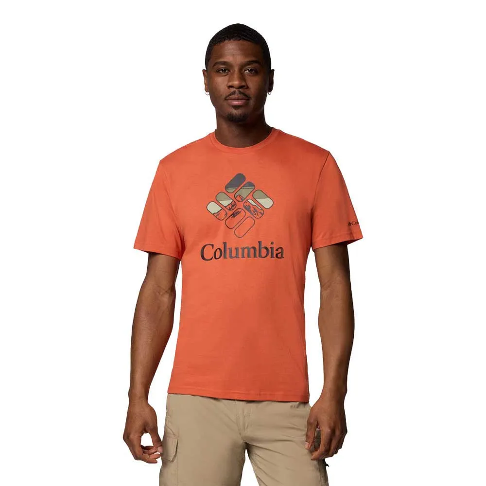 

Футболка с коротким рукавом Columbia Rapid Ridge Graphic, оранжевый