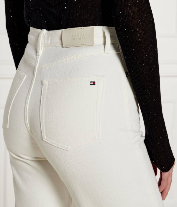 Джинсы женские Tommy Hilfiger прямого кроя короткие, белый — фото 4