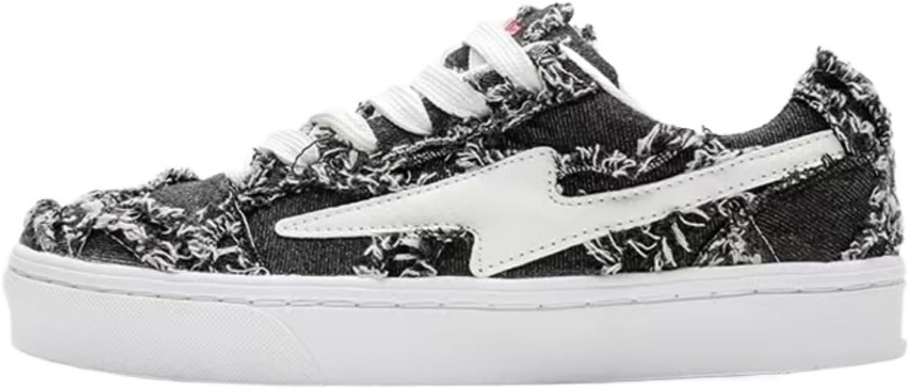 

Стильные ретро-кроссовки для женщин и мужчин в стиле Y2K, удобные, на шнуровке, в уличном стиле, для прогулок по городу Macefil, черный