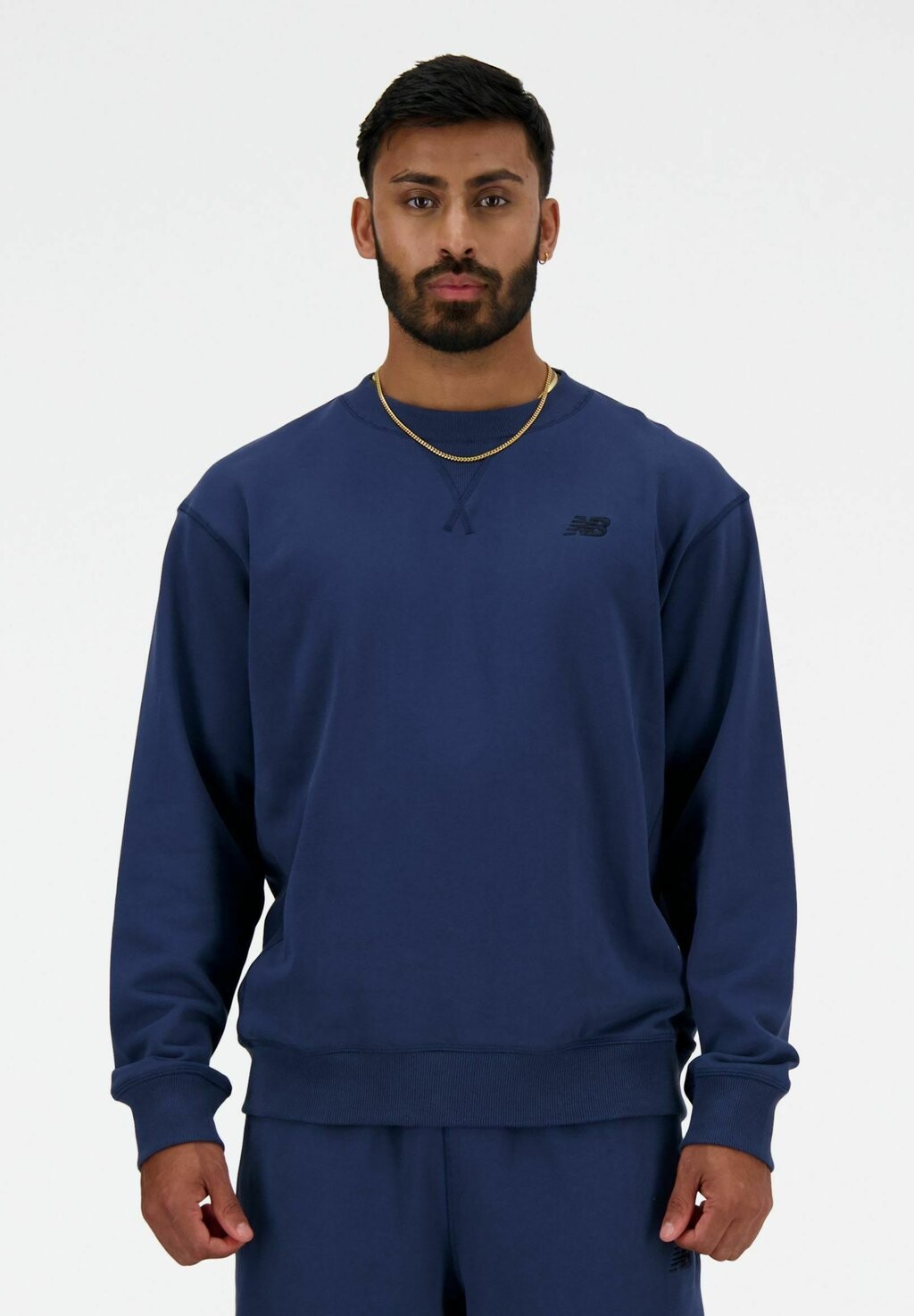 

Толстовка Athletics French Crew New Balance, цвет nb navy, Синий, Толстовка Athletics French Crew New Balance, цвет nb navy