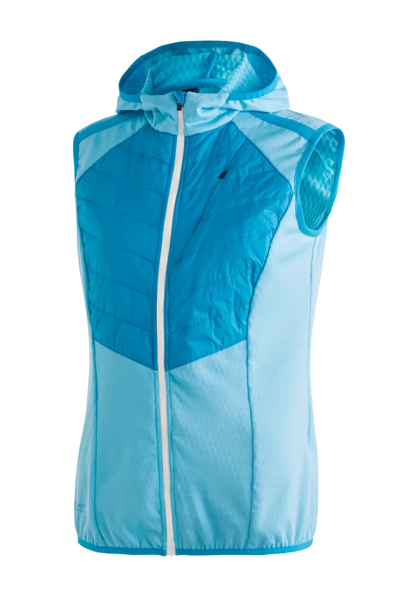 

Функциональная куртка Maier Sports "Trift Vest W", удобный жилет для активного отдыха с технологией Dryprotec, голубой