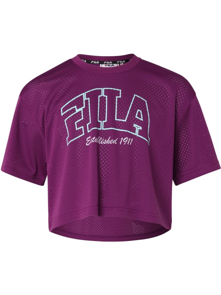 

Футболка Ludwigswinkel Loose Cropped Boxy Mesh Tee Fila, фиолетовый