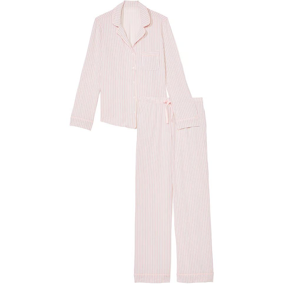

Victoria's Secret Комплект пижамы Modal Long Pajama Set для женщин, розовая полоска