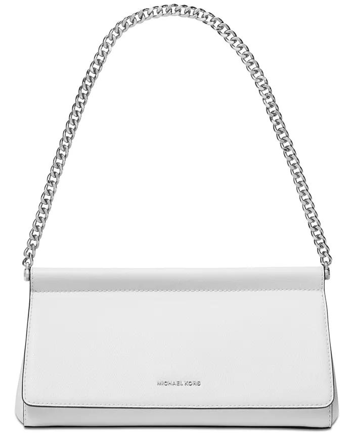 

Карминовый кожаный клатч East West Michael Kors, белый