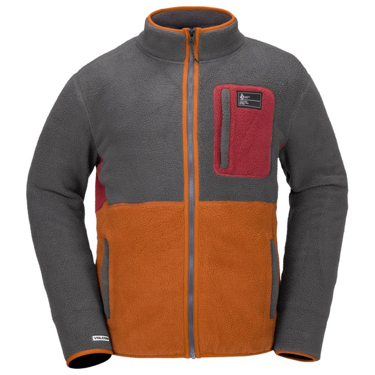 

Флисовая кофта с застежкой-молнией, угольный - xl Volcom, Черный, Флисовая кофта с застежкой-молнией, угольный - xl Volcom