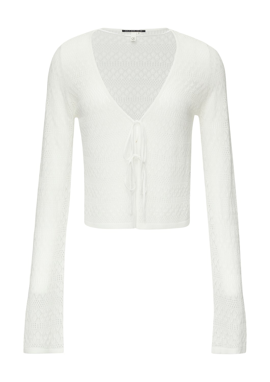 

QS Кардиган из трикотажа в цвете экрю