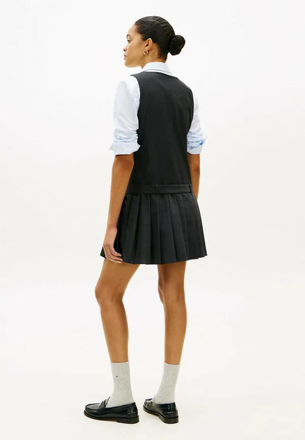 Клетчатое мини-платье на каждый день Tommy Hilfiger, Grey Allover — фото 2