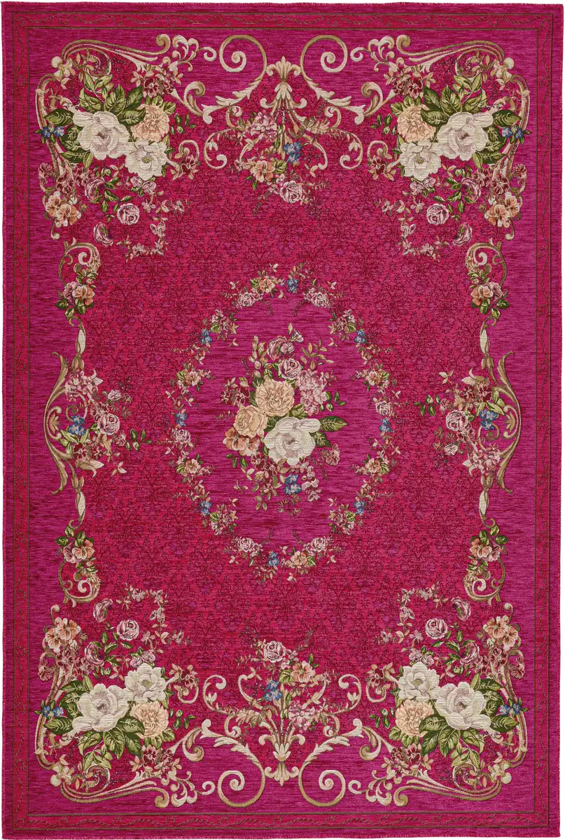 

Ковер THEKO "Flomi Floral", прямоугольный, тканый, с цветочным узором, идеально подходит для гостиной и спальни 160х230 см, розовый