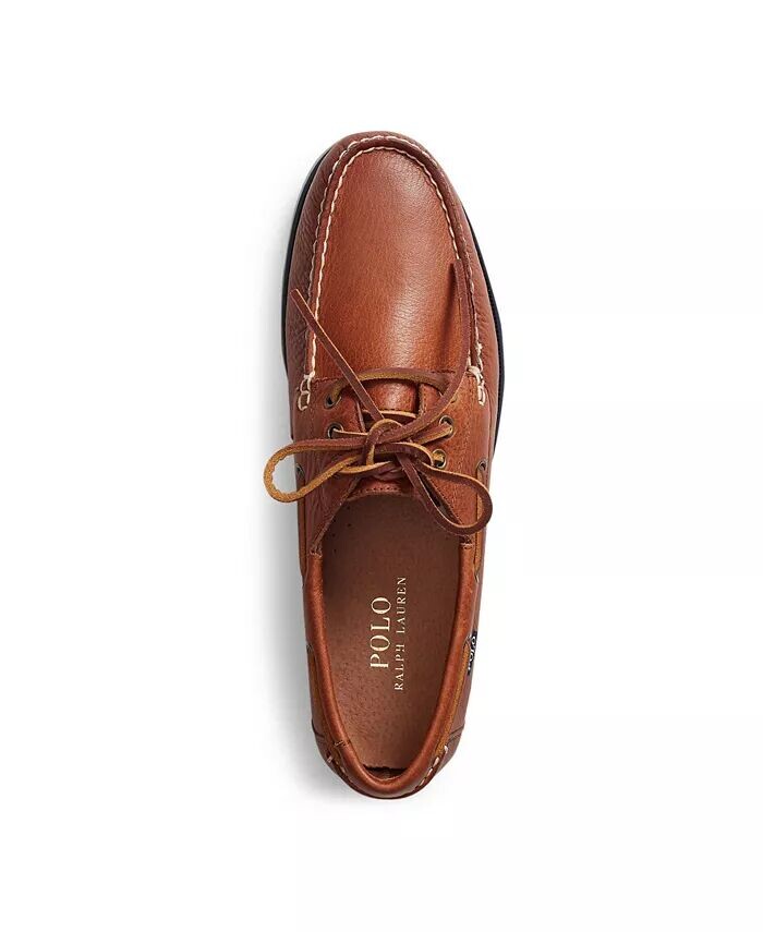 Туфли-лодочки Bienne из мятой кожи Polo Ralph Lauren, коричневый/бежевый — фото 4
