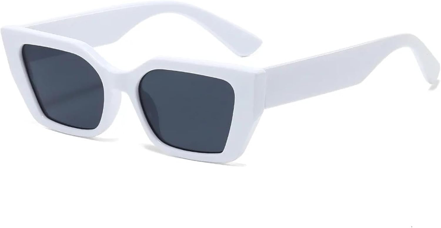 

Прямоугольные женские модные солнцезащитные очки с градиентным океаническим цветом, двухцветные, ретро, ​​защита от УФ-излучения UV400. Мужские солнцезащитные очки TVTBBVV, White Black