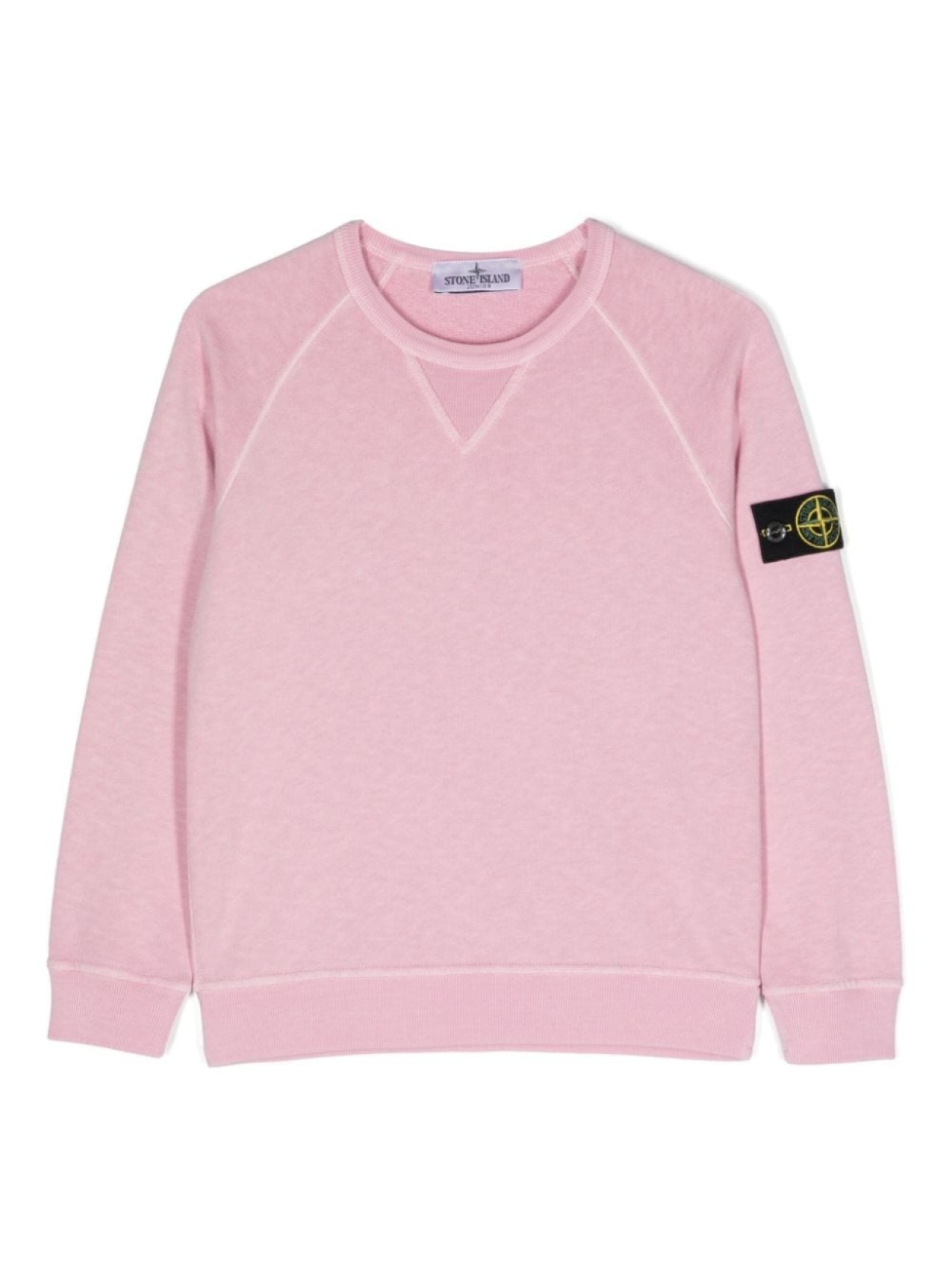 

Stone Island Junior толстовка с нашивкой Compass, розовый