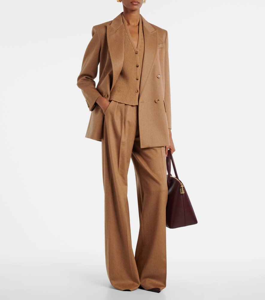 Материнский жилет из смесовой шерсти и сатина с панелями Max Mara, Cammello — фото 2
