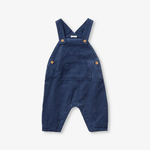

Комбинезон из хлопка и вельвета с накладными карманами 1-18 месяцев Benetton, синий
