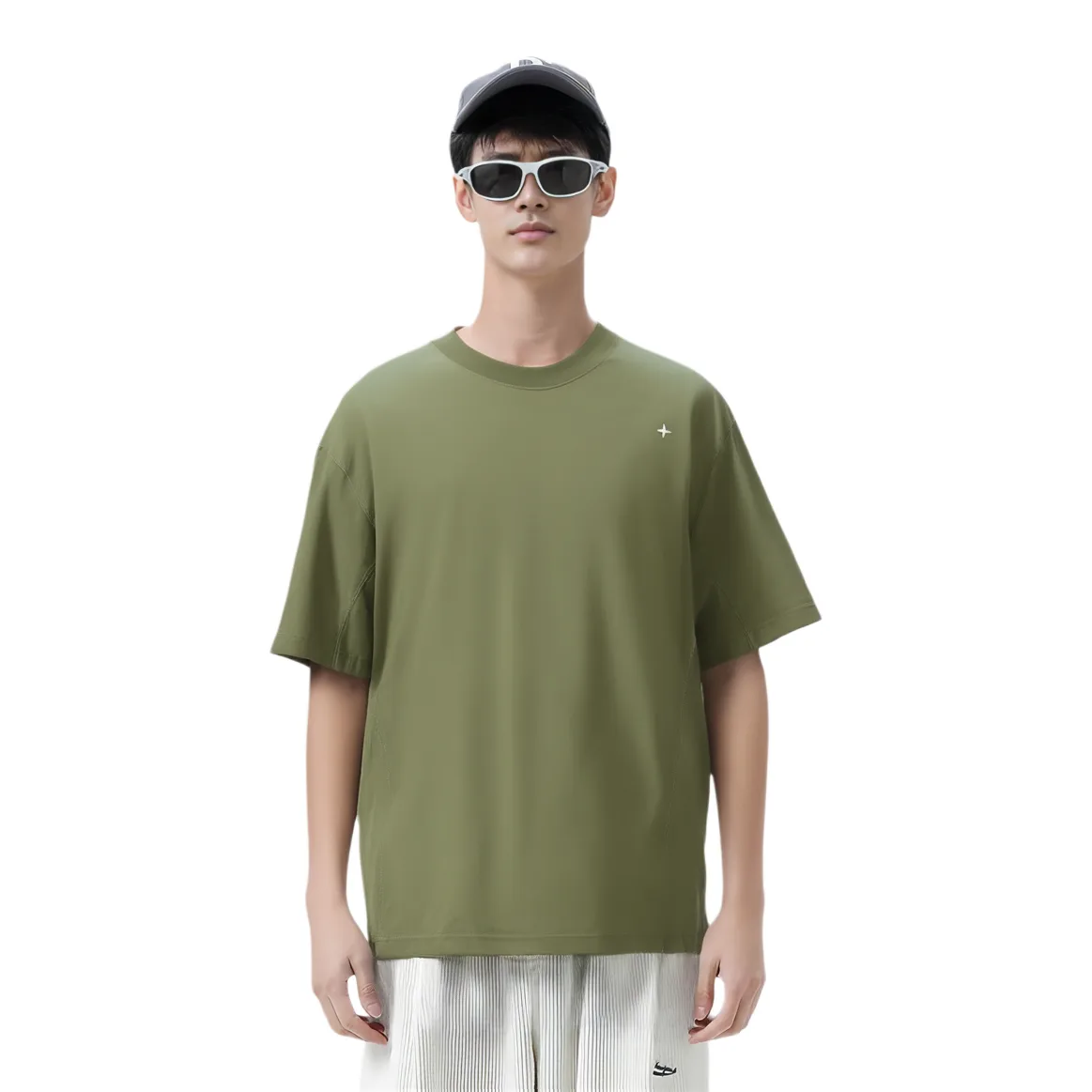 Футболка STELLINA FW25 мужская STONE ISLAND, оливковый зеленый — фото 4