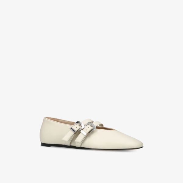 Кожаные балетки claudia с двумя ремешками Le Monde Beryl, белый — фото 3