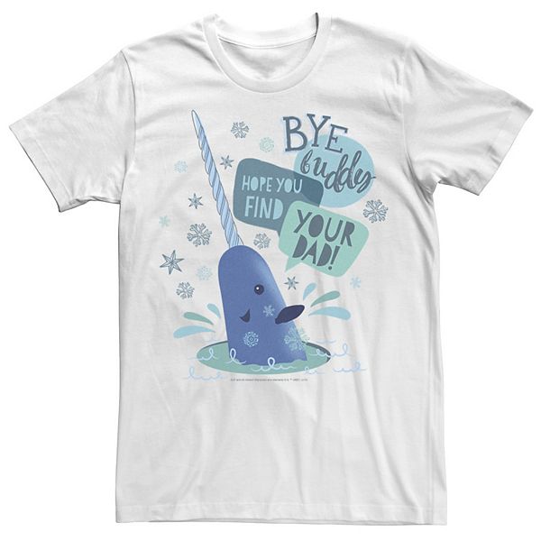 

Футболка Big & tall elf narwhal "i hope you find your dad" Licensed Character