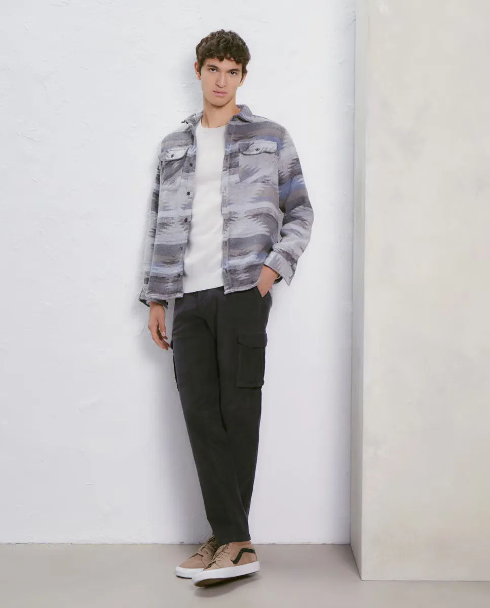 

Мужская этническая рубашка Easy Wear, серый