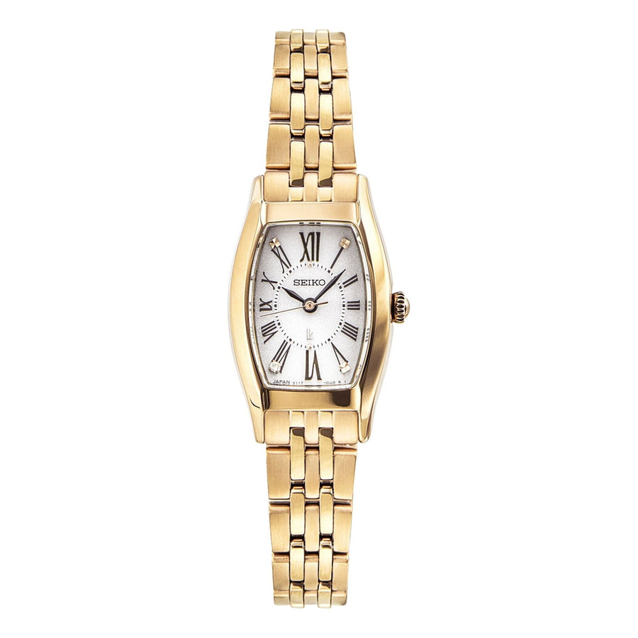 

Часы SEIKO Lukia Blue Lens 100 waterproof Solar Energy quartz Watch, золотой