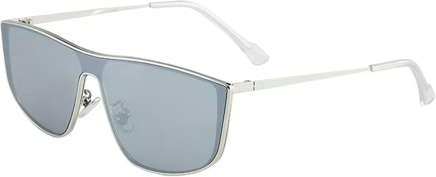 

Модные прямоугольные солнцезащитные очки для женщин и мужчин, металлическая оправа, защита от УФ-излучения UV400, квадратные женские солнцезащитные очки, винтажные панк-солнцезащитные очки для дам mincl, Blue