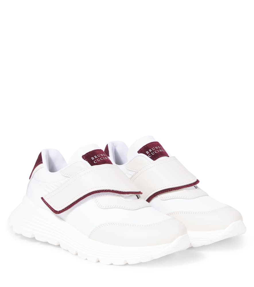 

Кроссовки с кожаными вставками Brunello Cucinelli Kids,