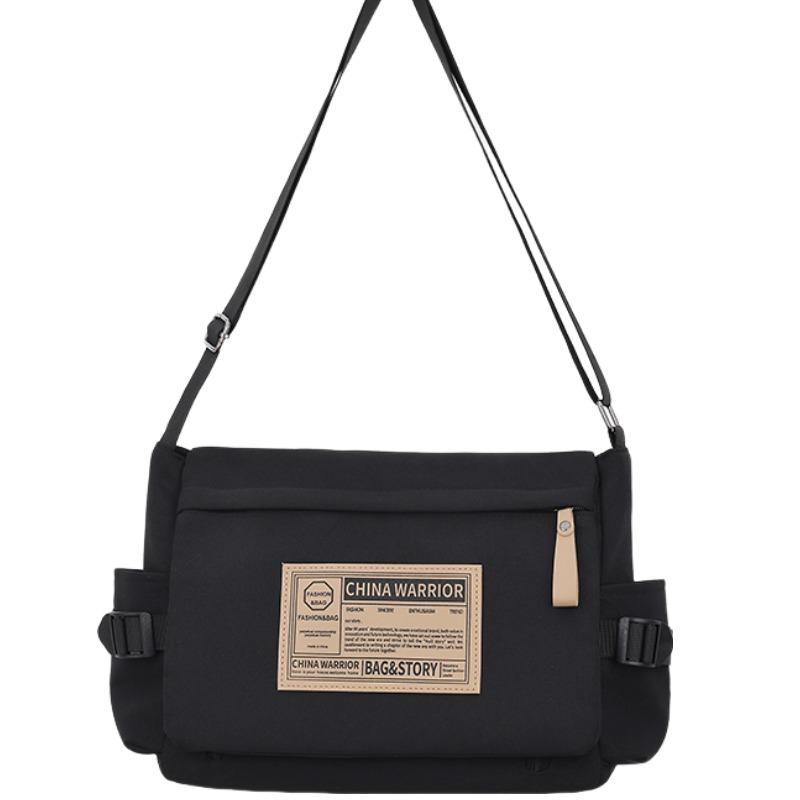 

Воинская нейлоновая тканевая сумка через плечо унисекс белый/черный