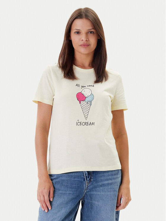 

Футболка обычного кроя Fun Life 15349901 Only, желтый