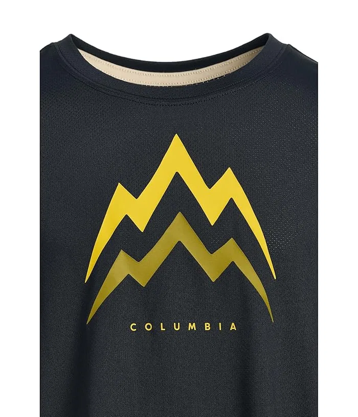 Футболка Columbia Kids Tech Trail Utility Short Sleeve Graphic Crew, Black/Energetic — фото 3