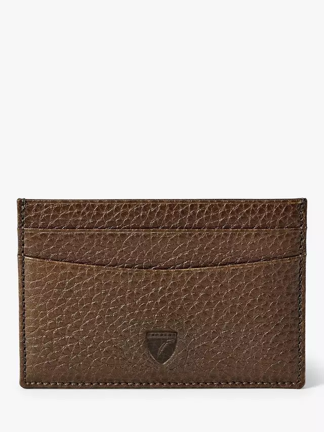 

Картхолдер Aspinal of London Pebble Leather Slim Credit, цвет tobacco