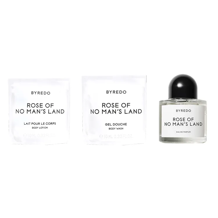 Byredo Набор пробников: парфюм 8 мл, гель для душа 10 мл, лосьон для тела 10 мл, eau de parfum edp, No Man's Land Rose Perfume 8ml+No Man's Land Shower Gel 10ml+No Man's Land Body Lotion 10ml