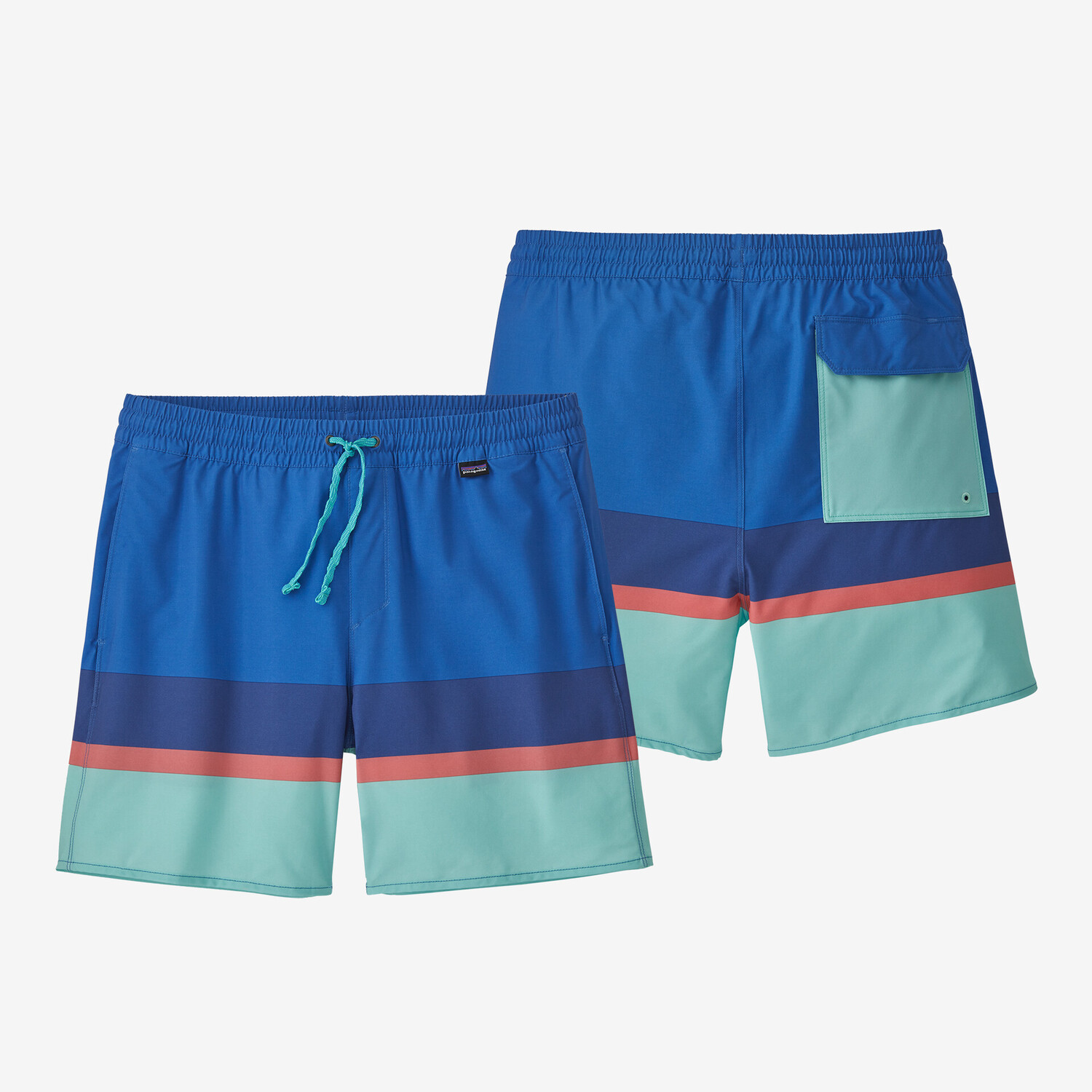 

Мужские шорты для волейбола Hydropeak Patagonia, цвет Topa Stripe: Early Teal