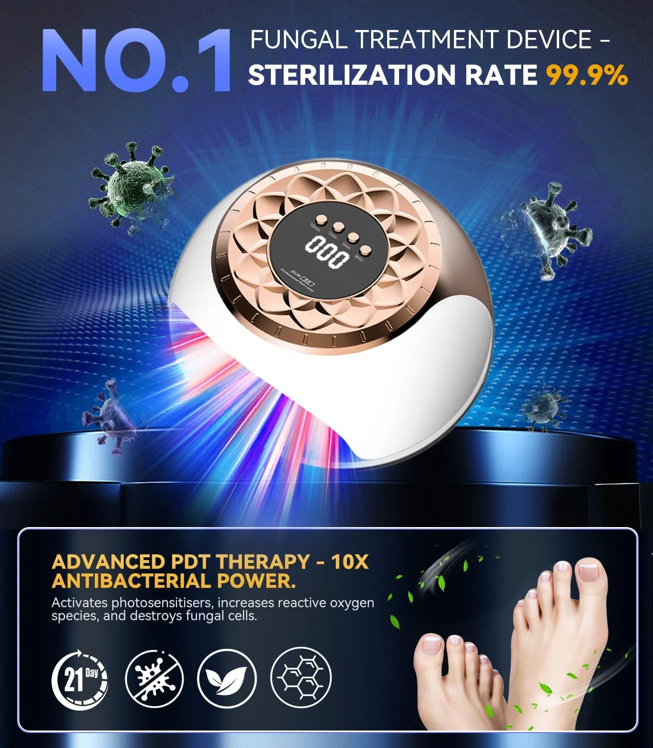 Лазерное устройство для ногтей от Nail Pil Laser Devices Xswccjj, Clear