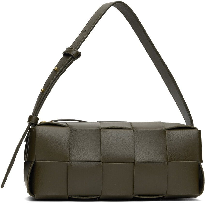 

Сумка-кассета цвета хаки для кирпичей Bottega Veneta