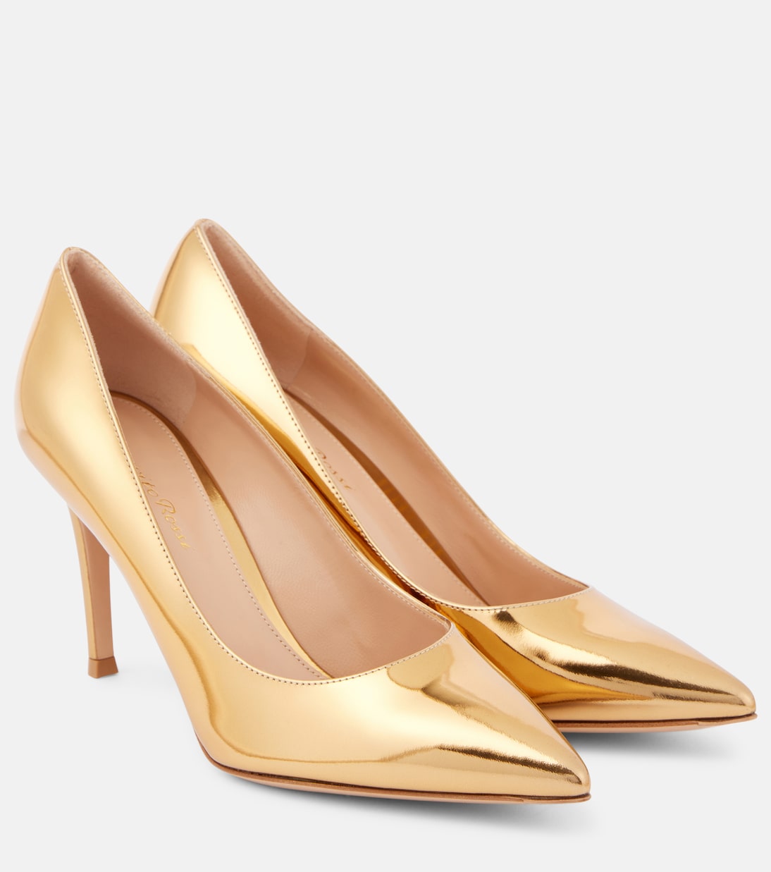 Туфли-лодочки Gianvito 85 из металлизированной кожи Gianvito Rossi, Mekong