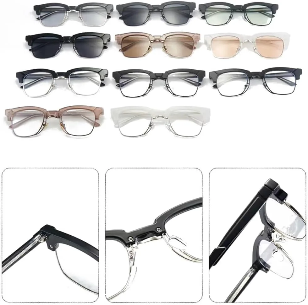 

MUTYNE Модные квадратные женские солнцезащитные очки класса люкс в стиле ретро с прозрачными линзами и полуметаллической оправой для мужских очков, Matte Black Clear