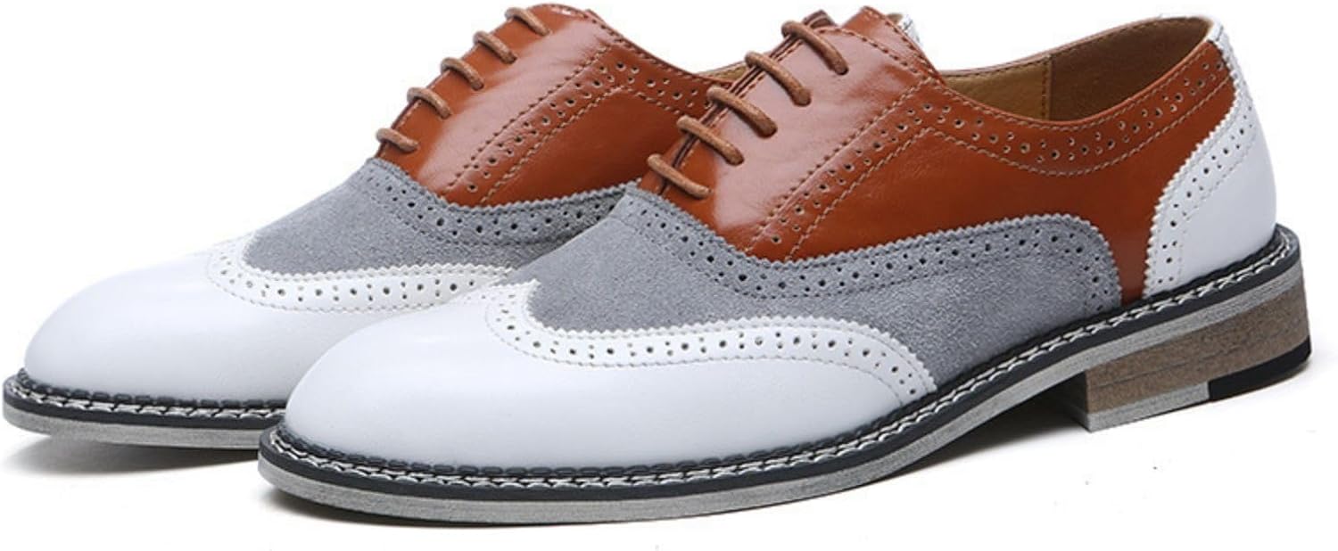 

Мужские оксфорды из кожи с перфорацией и шнуровкой, для бизнеса, вечеринок и свадеб, с острым носком, удобные повседневные туфли на низком каблуке Ephirebra, коричневый