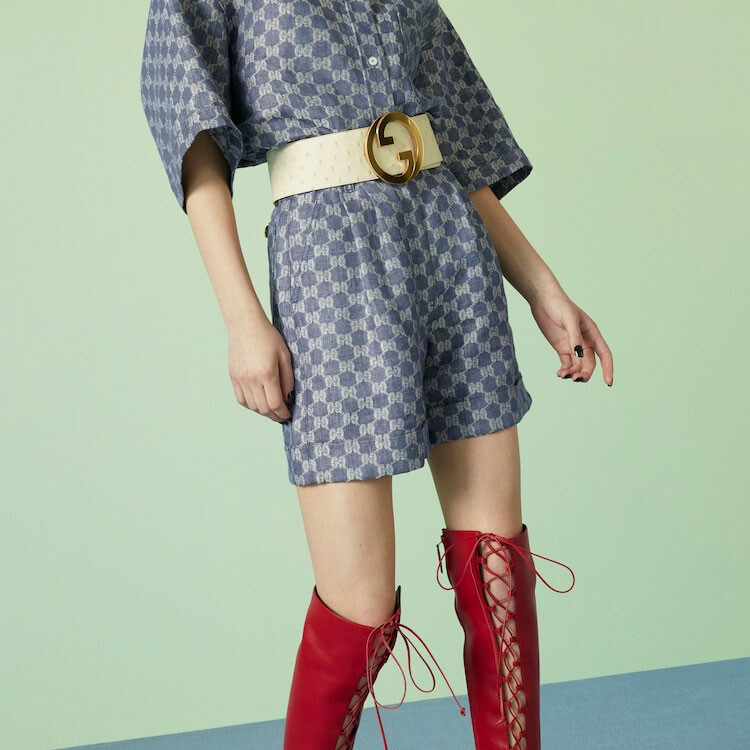Женские шорты Gucci, синий — фото 3