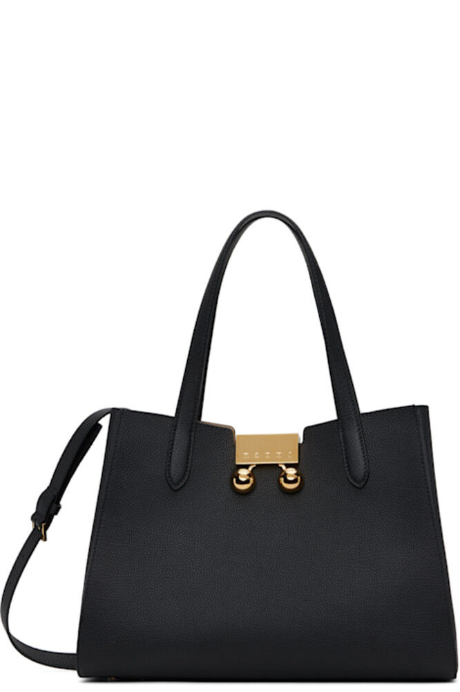 

Черная кожаная сумка Trunkaroo Small Tote Marni