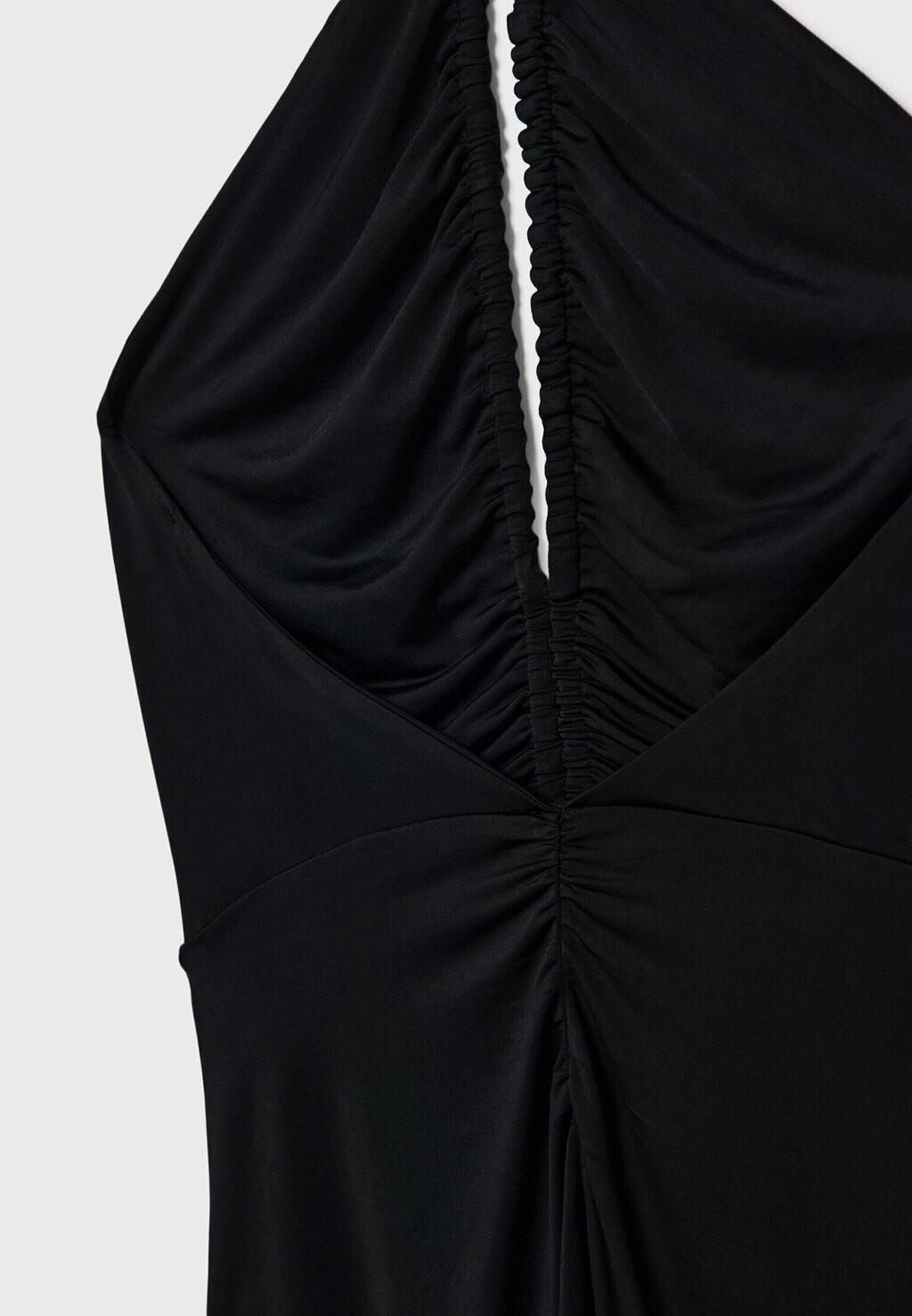 

Коктейльное/праздничное платье WITH CUT-OUT NECKLINE Stradivarius, черный