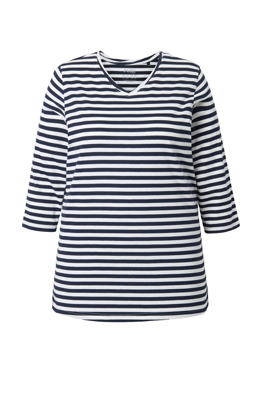 

Ulla Popken Лонгслив в цвете морской волны, белая